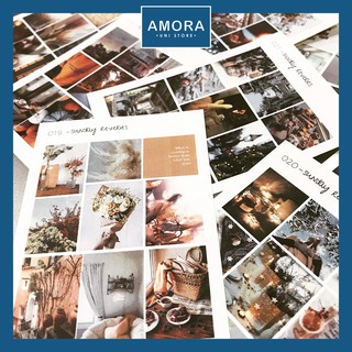 Sticker dán Set 10 tờ - 90 ảnh chụp khác nhau dùng để trang trí sổ tay phong cách Vintage Sunday 1319 - Amora UNI