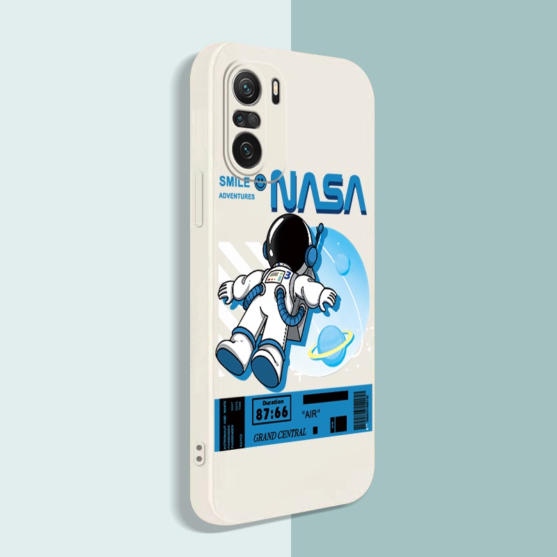 Ốp Điện Thoại Viền Vuông In Hình NASA Cho Redmi Note 11 9C 11S Redmi 10C 10A 10 Prime 5G POCO M4 Pro X3 GT F3 C31 X4 Pro