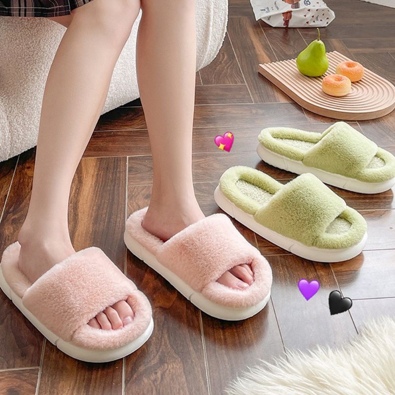 Dép lông đế bánh mì hàng siêu xinh