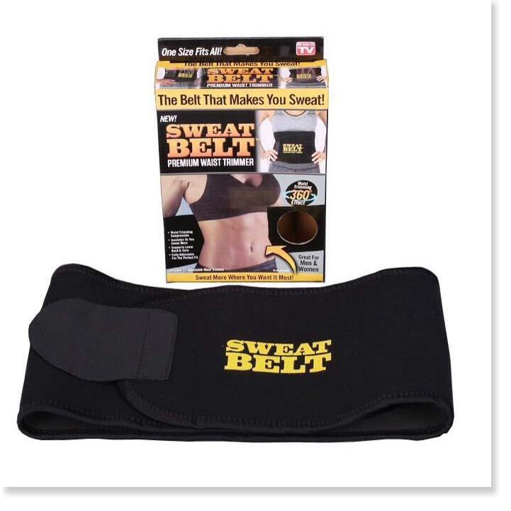 Đai giảm mỡ bụng  👉BH 1 THÁNG 👈 Đai quấn nóng Sweat Belt làm bằng sợi Neotex nịt bụng giảm mỡ làm bụng săn chắc 2459