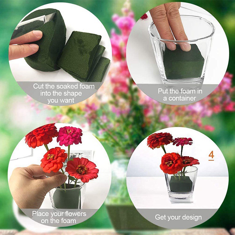 Set 12 Bông Hoa Khô / Ướt Xốp Tròn Chuyên Dụng Cho Trang Trí