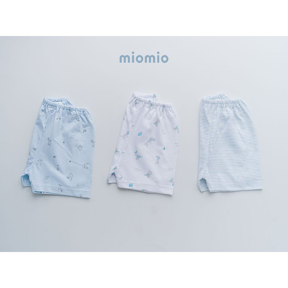 Quần ngắn sơ sinh Miomio 100% cotton mỏng mát