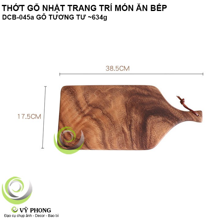 THỚT GỖ PHONG CÁCH NHẬT NGUYÊN KHỐI SANG TRỌNG TRANG TRÍ MÓN ĂN TRANG TRÍ BẾP ĐẠO CỤ CHỤP ẢNH SẢN PHẨM INS DCB-45