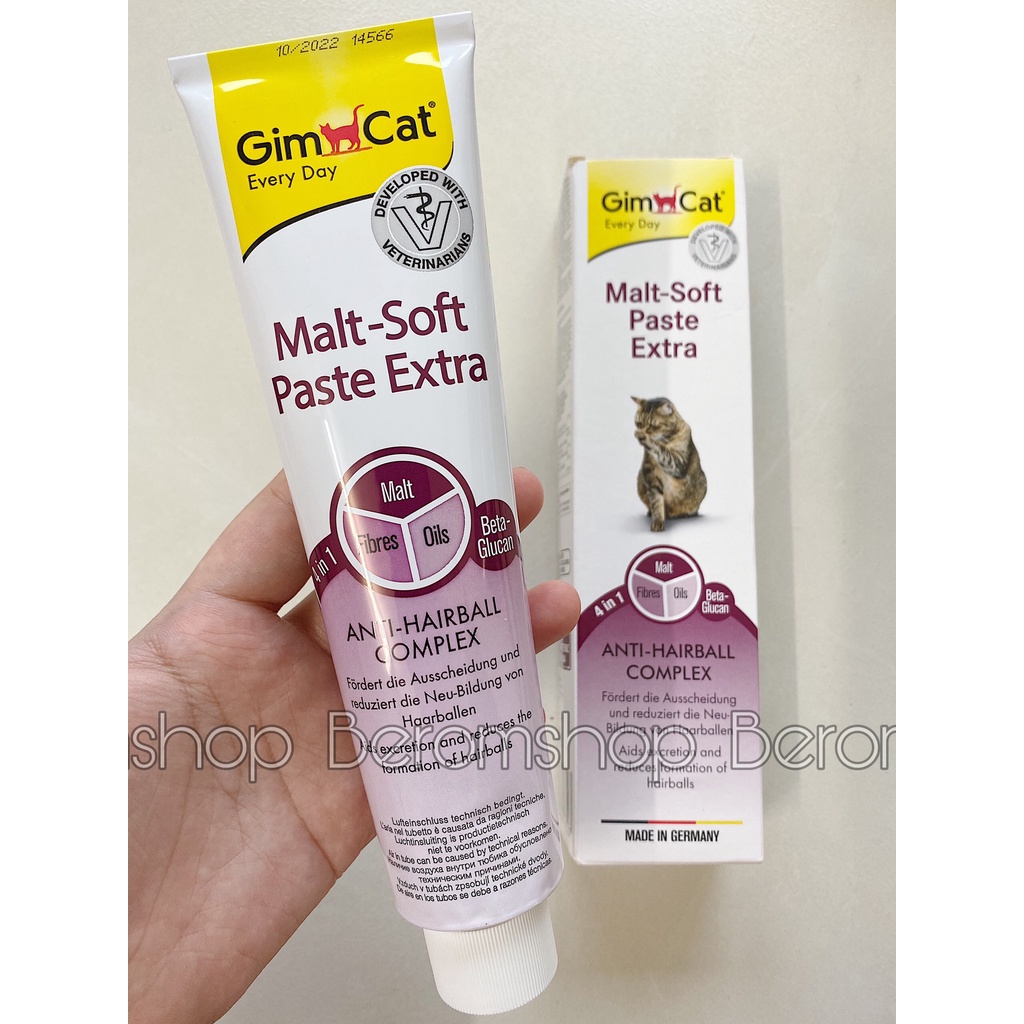 GEL TIÊU BÚI LÔNG GIMCAT MALT-SOFT PASTE EXTRA 200G CHO MÈO, THÚC ĐẨY BÀI TIẾT BÚI LÔNG GIÁ RẺ