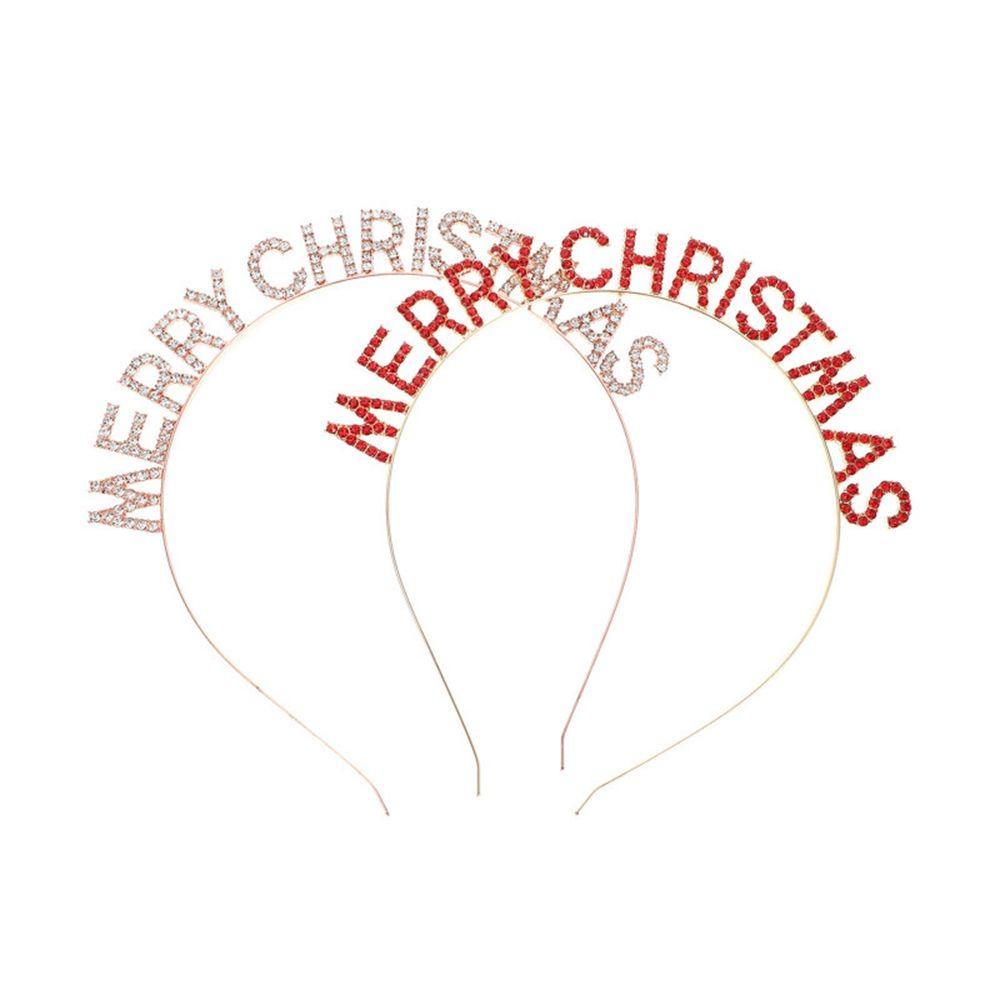 Băng Đô Hợp Kim In Chữ Merry Christmas Năm Mới Phong Cách Hàn Quốc