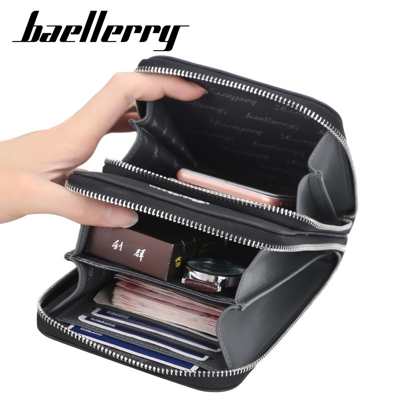 Túi Đeo Chéo Nam Hàng Hiệu BAELLERRY Nhiều Ngăn Chất Da Cao Cấp Vừa Điện Thoại Lớn - S5575