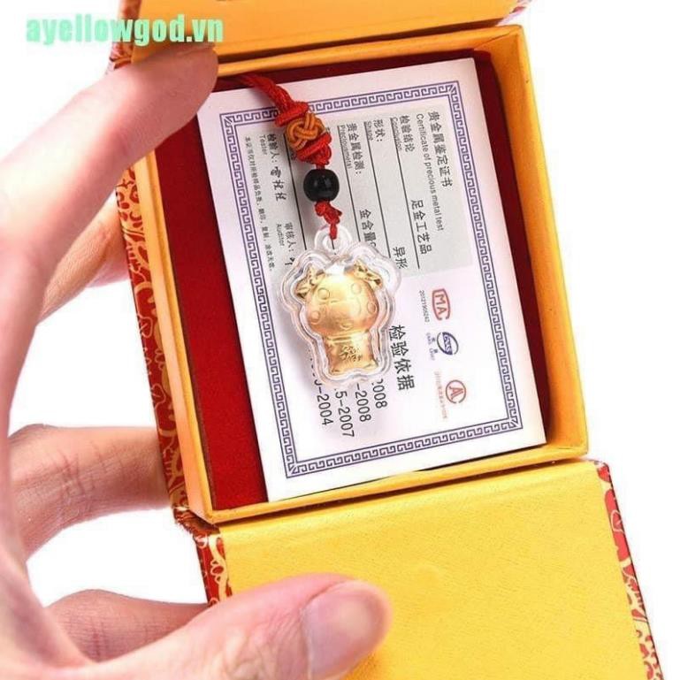 [Sẵn Hàng Giao Ngay] dây đeo cổ trâu vàng may mắn
