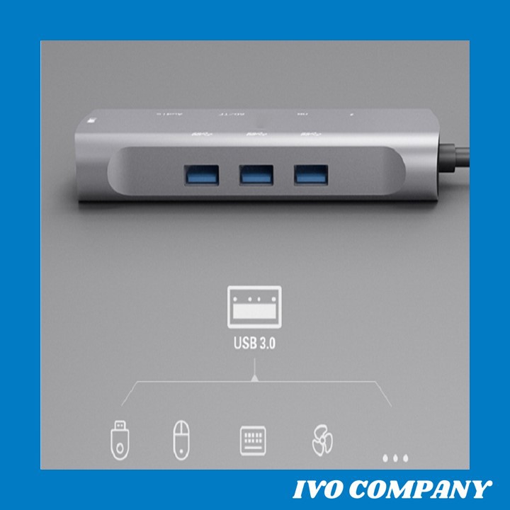 Thiết Bị Chuyển Đổi Đa Năng USB Type C 9 in 1