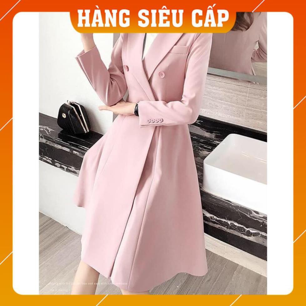 Áo Khoác Nữ - Áo Kaki Dáng Xoè Cổ Vest Hai Lớp Cao Cấp | BigBuy360 - bigbuy360.vn