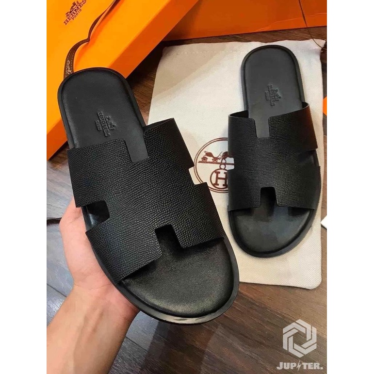 DÉP NAM HERMES ĐEN SẦN