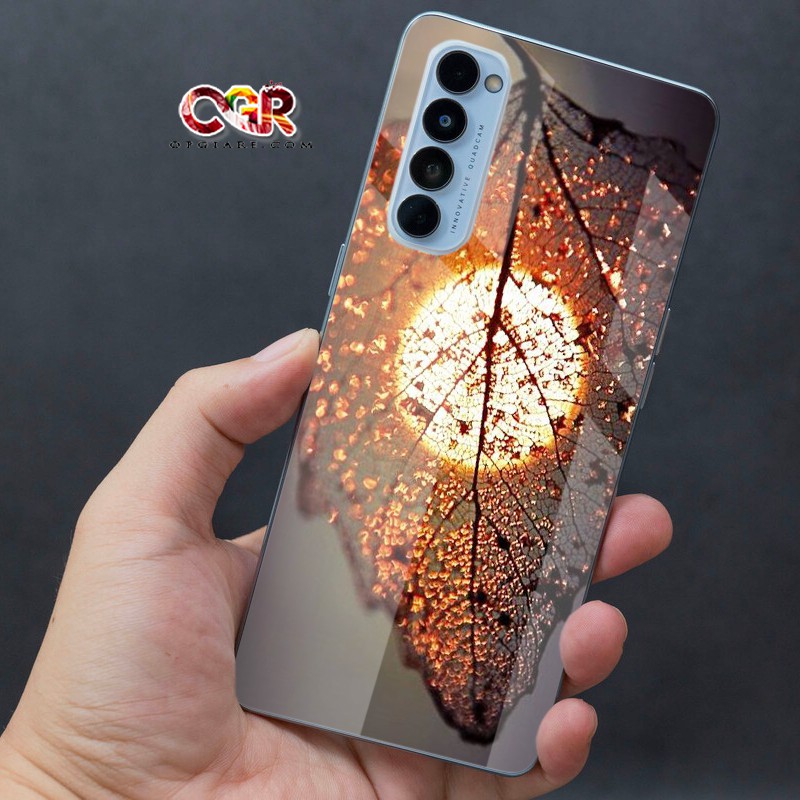 Ốp lưng OPPO RENO4/RENO 4 PRO/RENO 5/RENO 6/6Z mặt kính hoa tiết Bắt mắt