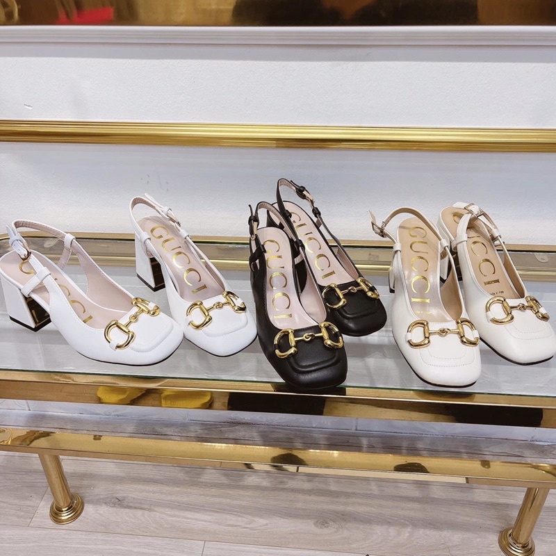 Giày Sandal Guci Gót Vuông Bọc Đồng Siêu Hot 2021 [Free Ship]
