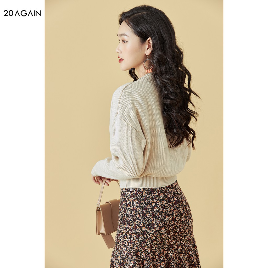[Mã WABRAG99 giảm 10% đơn 99K] Áo len cardigan nữ dài tay 20AGAIN, chất len mịn, co giãn tốt KLA0055 | BigBuy360 - bigbuy360.vn