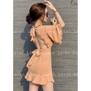 Váy nữ bèo buộc nơ hở lưng