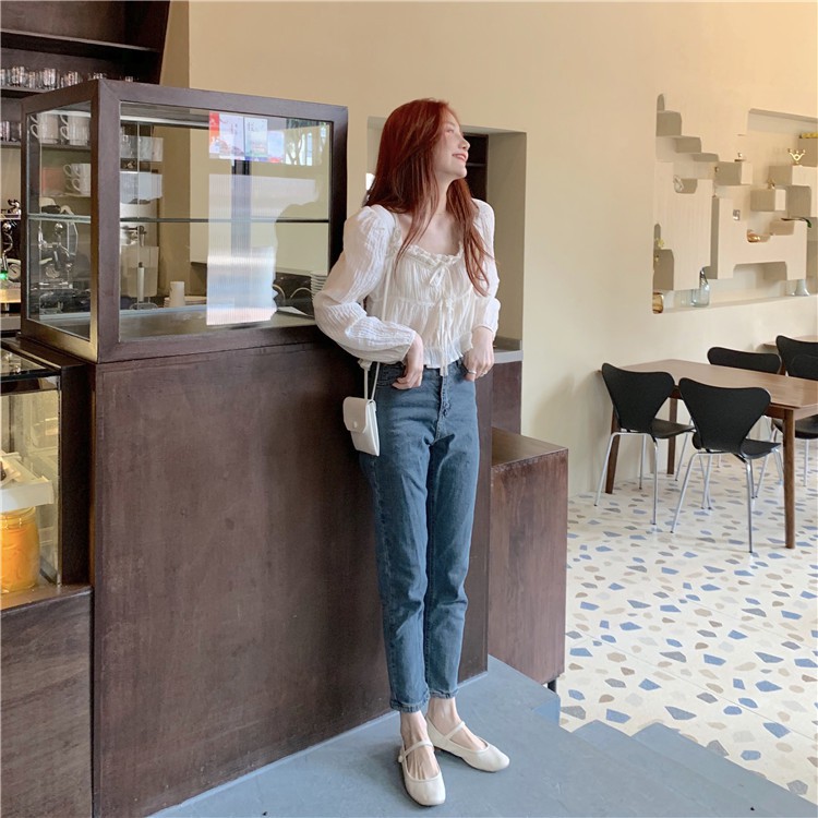 Áo Thời Trang Hàn Quốc Dài Tay In Hoa | BigBuy360 - bigbuy360.vn