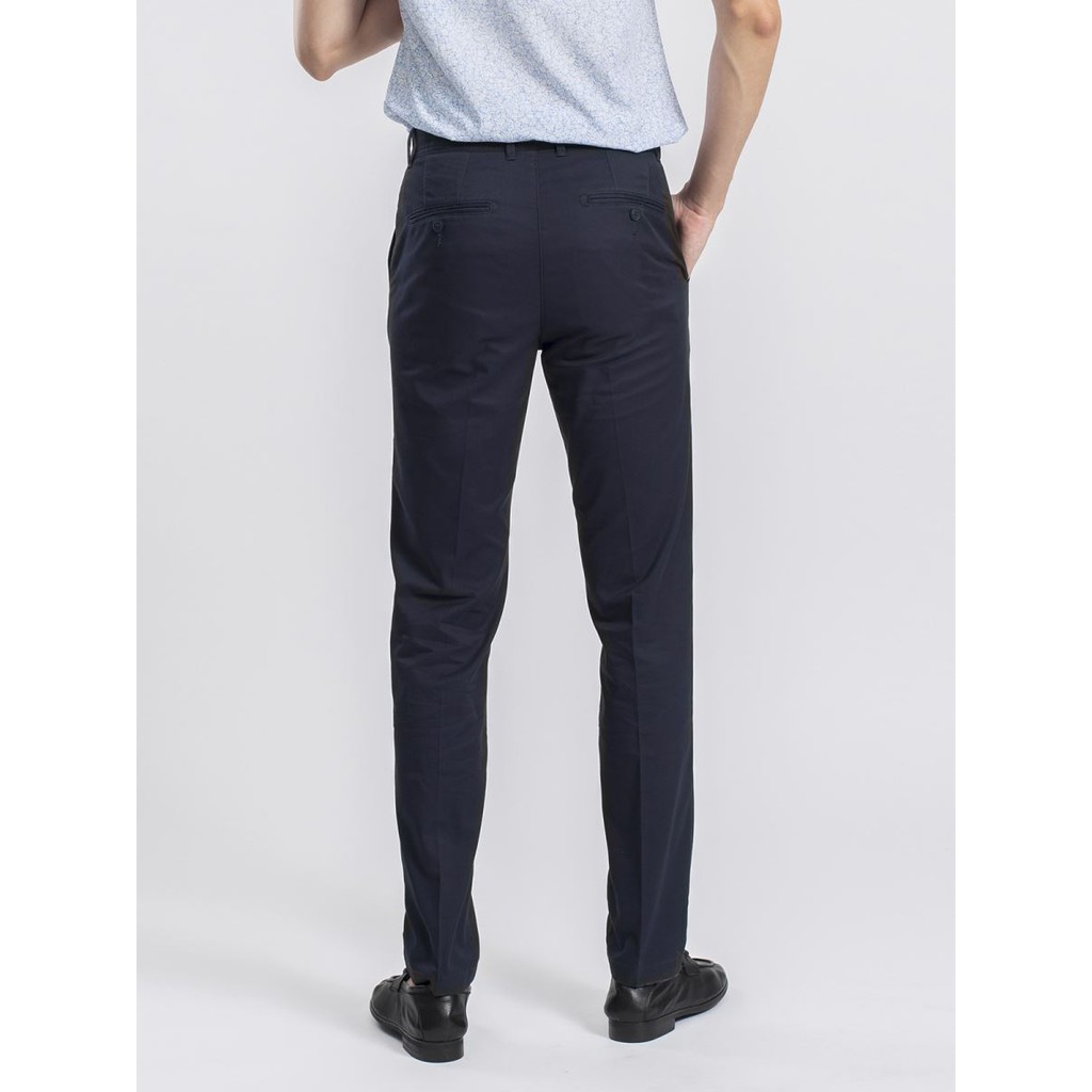 Quần Kaki Nam Aristino AKKR0309 Màu Xanh Tím Than 26 Dáng Slim Fit Chất Liệu Cotton