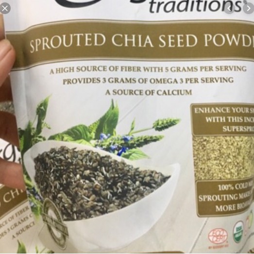 Bột hạt chia nảy mầm Organic Traditions ( sprouted chia seed powder)