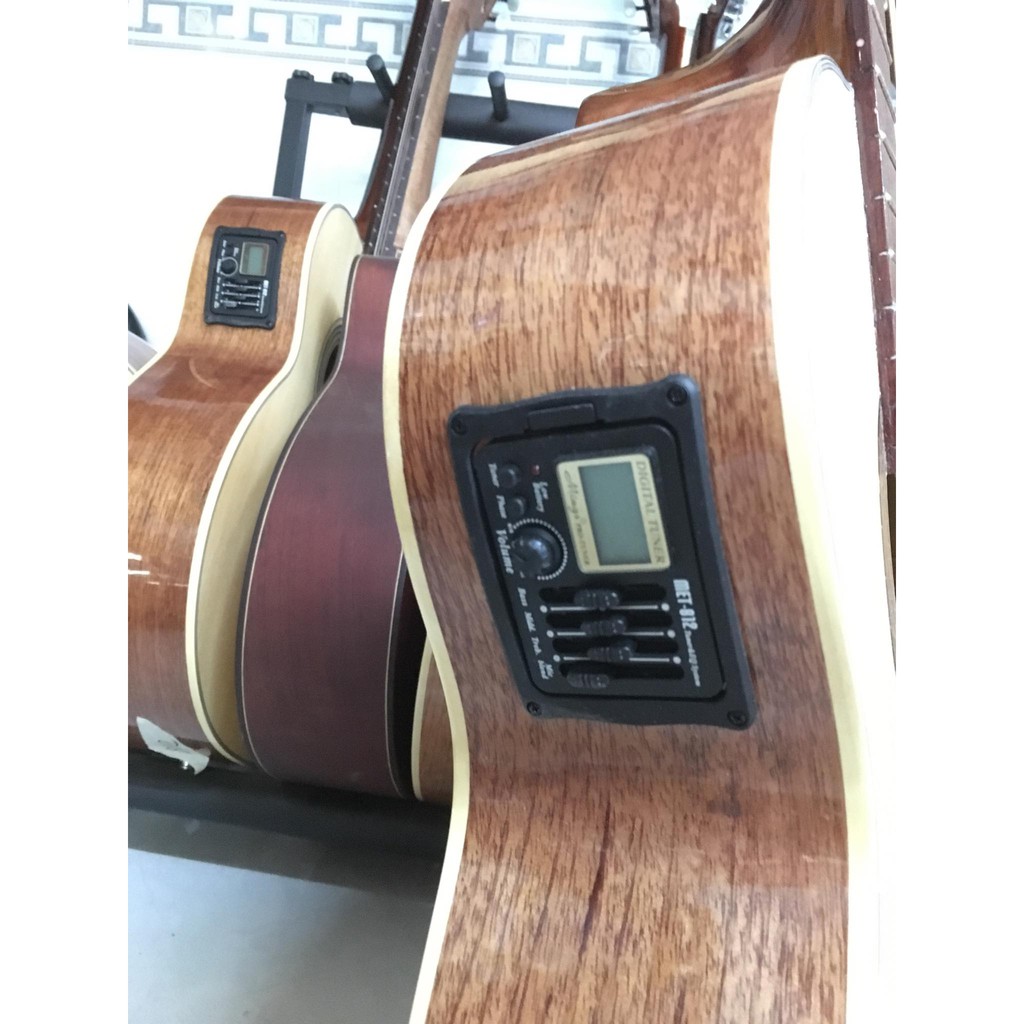 BỘ KHUYẾCH ĐẠI ÂM THANH EQ GUITAR MET B12 - tặng dây 3 mét - tích hợp tuner - gắn thùng đàn