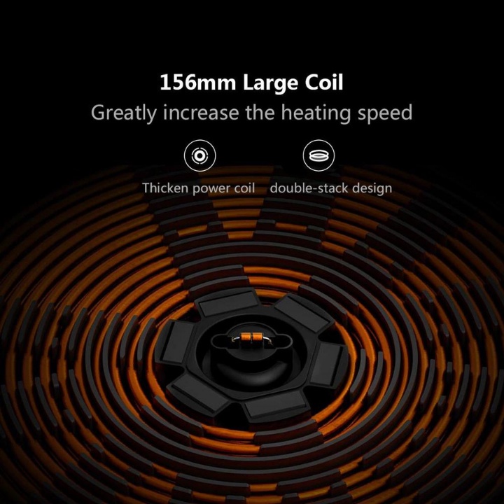 Bếp Điện Từ Xiaomi Majia + Nồi Lẩu Youth Lite Công Suất 2200W, 9 Mức Độ Điều Chỉnh Nhiệt Độ, Núm Xoay Sử Dụng Dễ Dàng