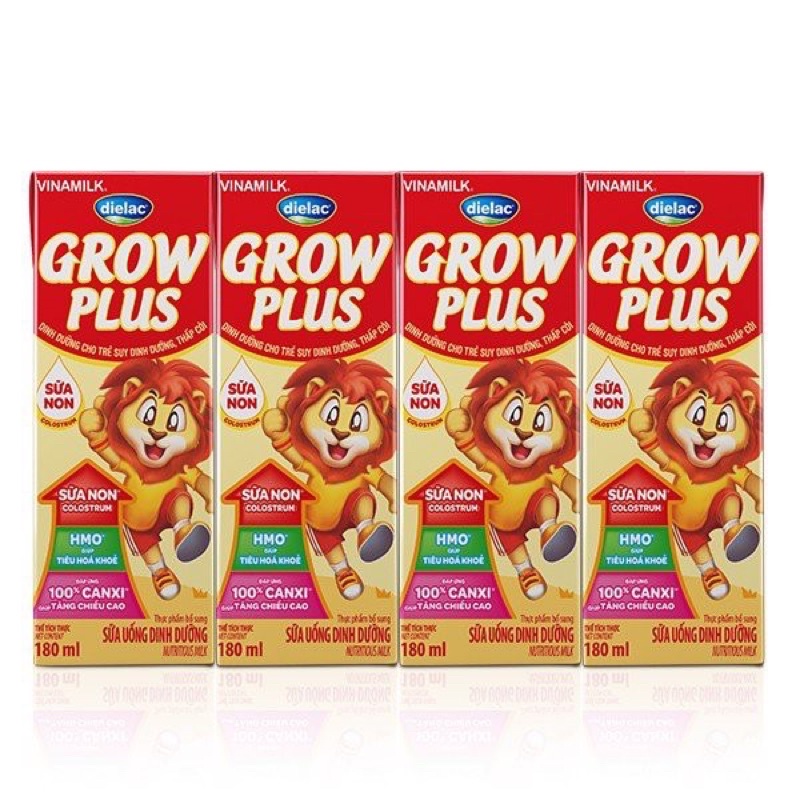 Sữa Bột Pha Sẵn Dielac Grow Plus Sữa Non ( 4 hộp x 180ml )