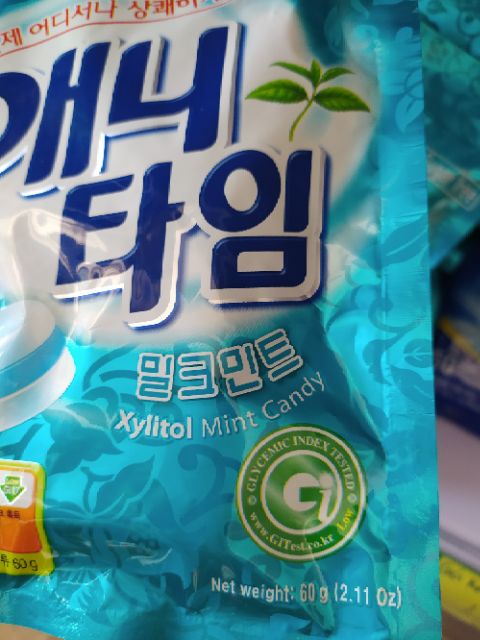 Kẹo Xylitol Anytime bạc hà 60gr