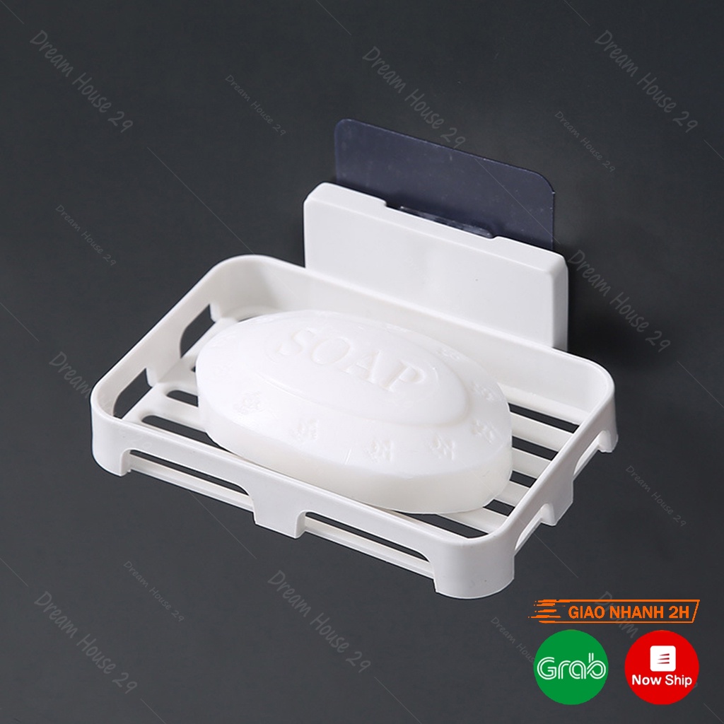 Kệ đựng đồ nhà tắm, Khay đựng xà bông dán tường chất liệu nhựa abs cao cấp