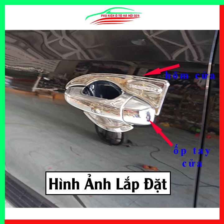 Ốp tay hõm mạ crom Fortuner 2017-2023 sáng bóng chống trầy bảo vệ cửa xe ô tô