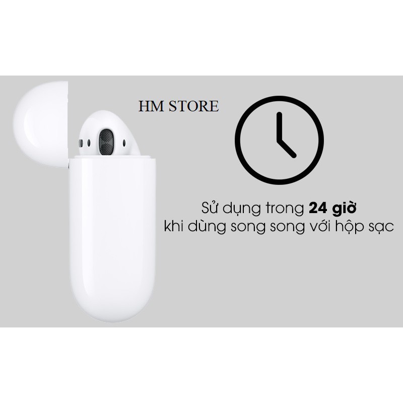 Tai Nghe Bluetooth Sạc Không DâyTrue Wireless Trắng Thiết Kế Nhỏ Gọn, Ấn Tượng Người Nhìn ( Kèm Hộp Sạc)