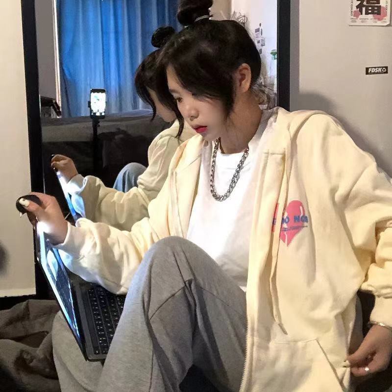 Áo Hoodie Dài Tay Phong Cách Hàn Quốc Mới Cho Nữ