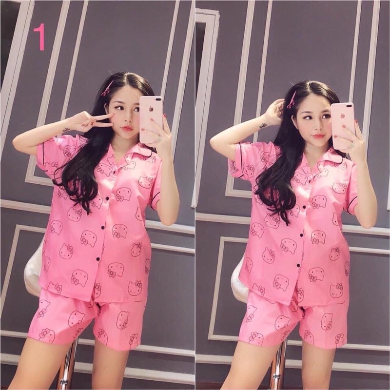 Bộ kate thô cộc nữ mặc nhà