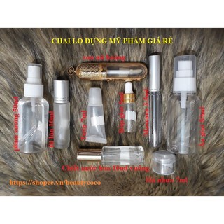 Chai Lọ Chiết Mỹ Phẩm - Hũ Đựng Kem - Chai Chiết Nước Hoa - Tuýp Nhựa - Chai Đựng Serum Tinh Dầu - Mascara - Bi Lăn