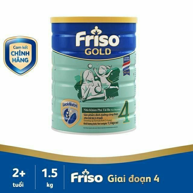 (Date 2023) Sữa bột Friso Gold 4 loại 1.5kg cho trẻ từ 2-4 tuổi