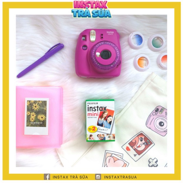 COMBO INSTAX MINI 9 - chính hãng Fujifilm - MÁY CHỤP ẢNH LẤY LIỀN