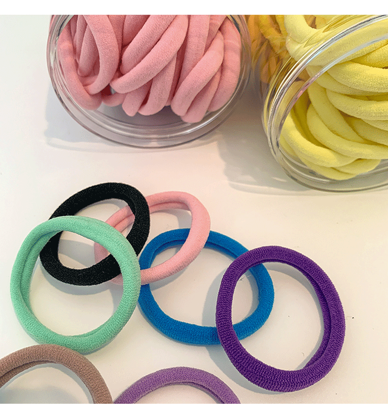 Bộ 50 dây cột tóc không làm hư tóc nhiều màu tuỳ chọn