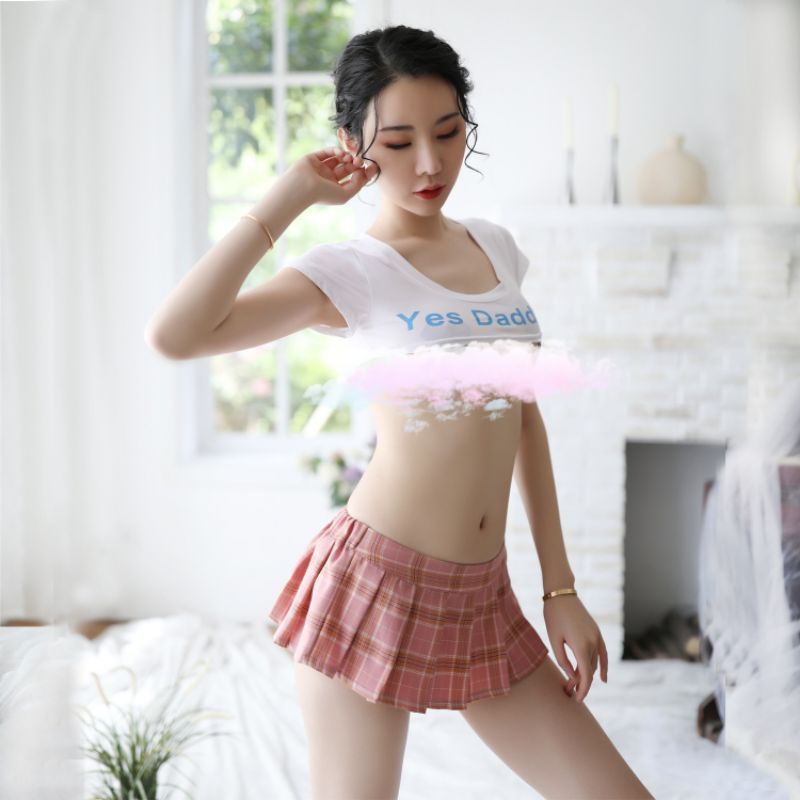 Váy cosplay học sinh chữ daddy đồ ngủ sexy