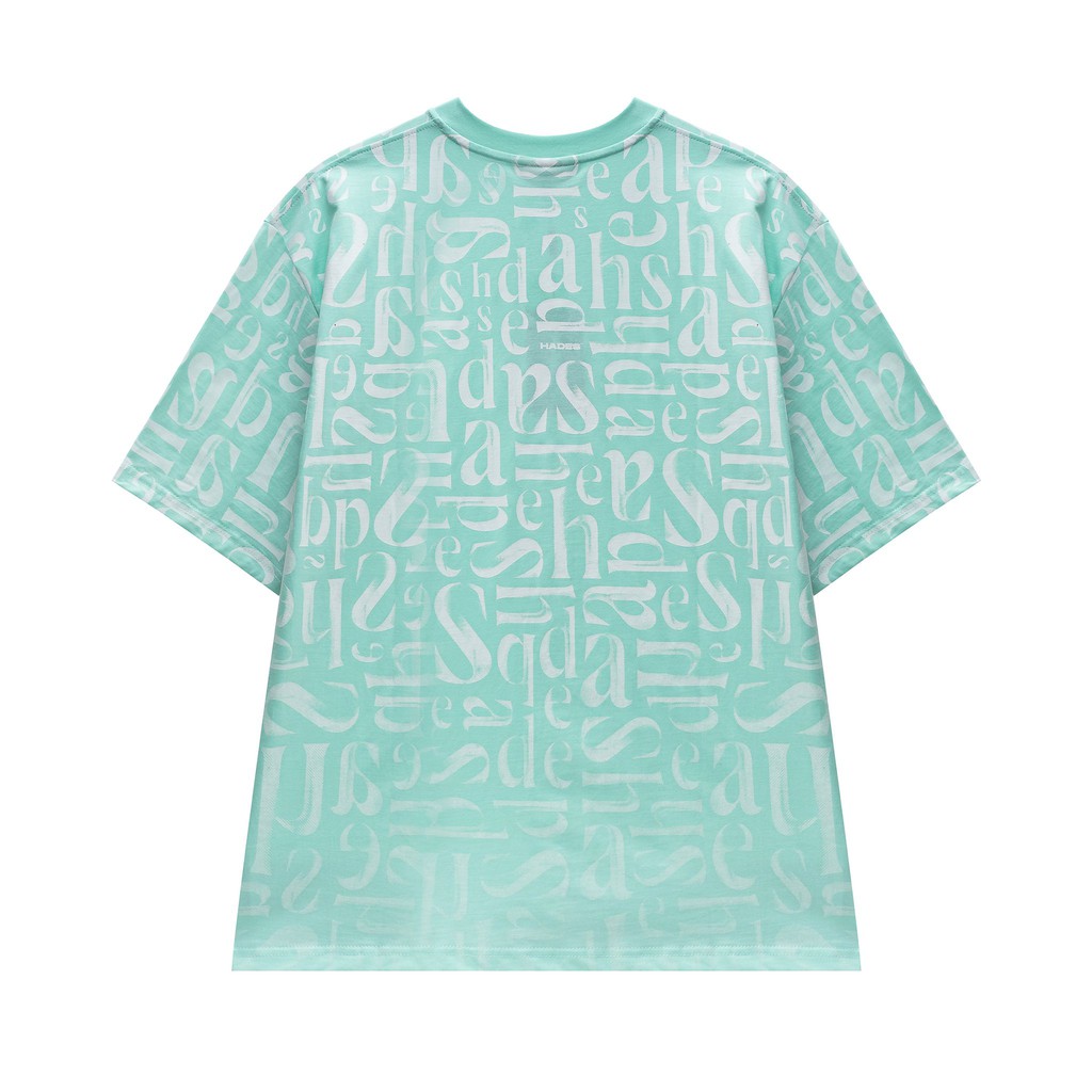 Áo Thun Tay Lỡ Unisex ALPHABETIC JADE GREEN 100% Cotton - HADES Brand Chính Hãng