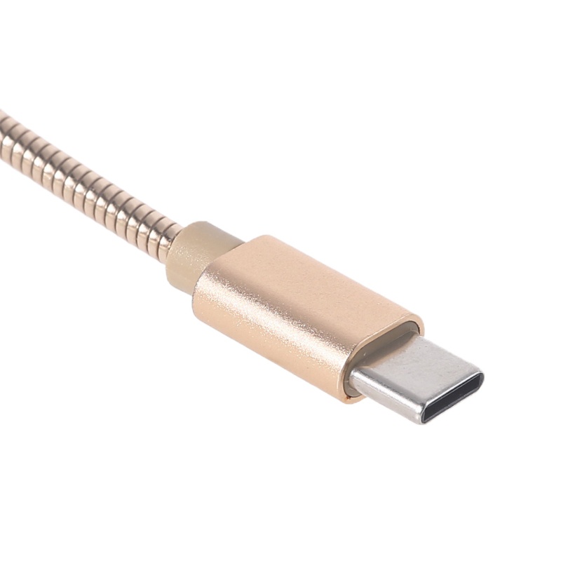 Dây Cáp Sạc Nhanh USB Sang Type C 5V 9V 12V Bằng Kim Loại Màu Vàng / Bạc