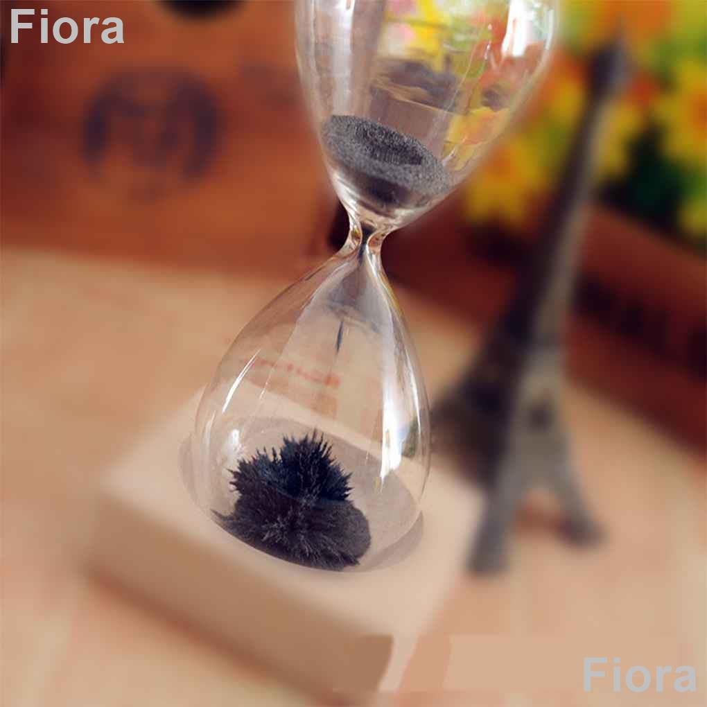 Đồng Hồ Cát Từ Tính Đế Gỗ Dùng Trang Trí