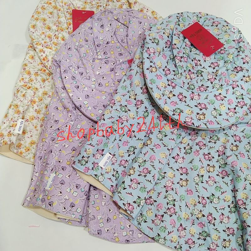 Khẩu trang nón vành nhỏ Hùng Tiến chống nắng nhiều hoa văn