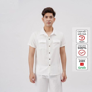 Áo Đũi Nam Cổ Bẻ Sơ Mi Đũi Ngắn Tay Nam có cổ túi hộp AD18