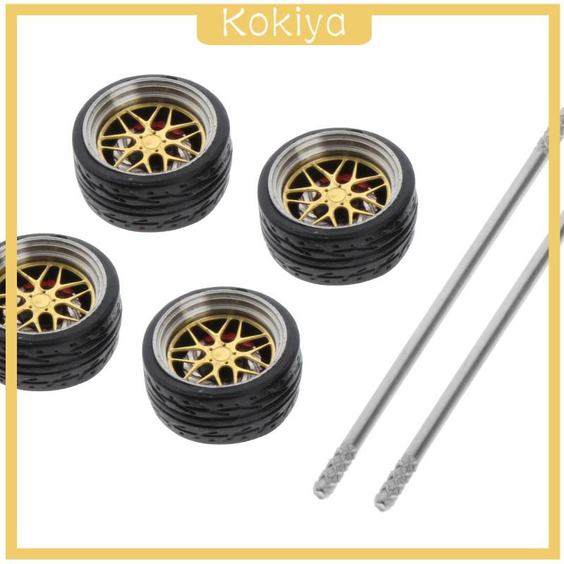 Bộ 4 Bánh Xe Thay Thế Cho Mô Hình Đồ Chơi Xe Hơi Hotwheels E1 Tỉ Lệ 1 / 64