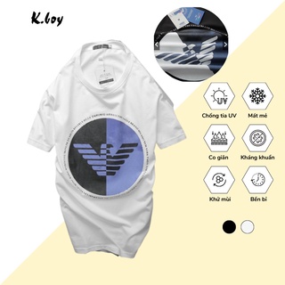 Áo thun nam tay ngắn Kboy Shop 100% Cotton trắng/đen cotton co giãn tốt, áo phông đẹp cao cấp dễ phối đồ - V66