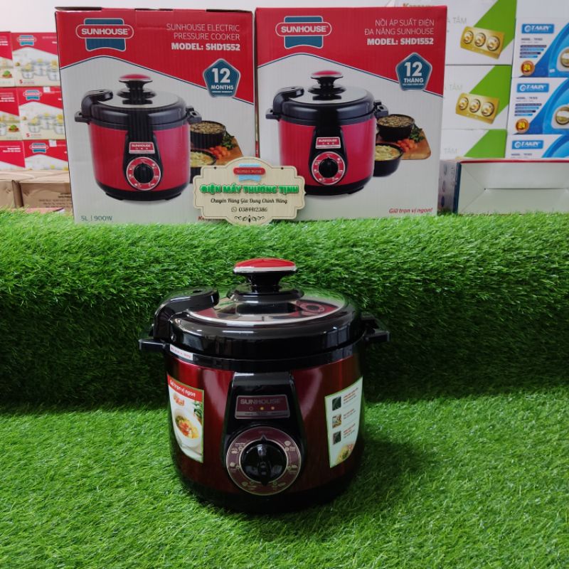 [Mã ELHADEV giảm 4% đơn 300K] [Miễn Ship] Nồi áp suất điện sunhouse 5L SHD1552 hàng chính hãng giá rẻ