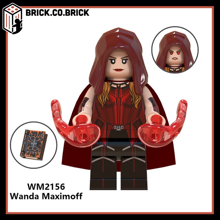 Wanda Vision Đồ chơi Non LEGO Super Hero Siêu Anh Hùng MCU Comic Mô Hình Quick Silver Bily Tommy Agatha WM6115