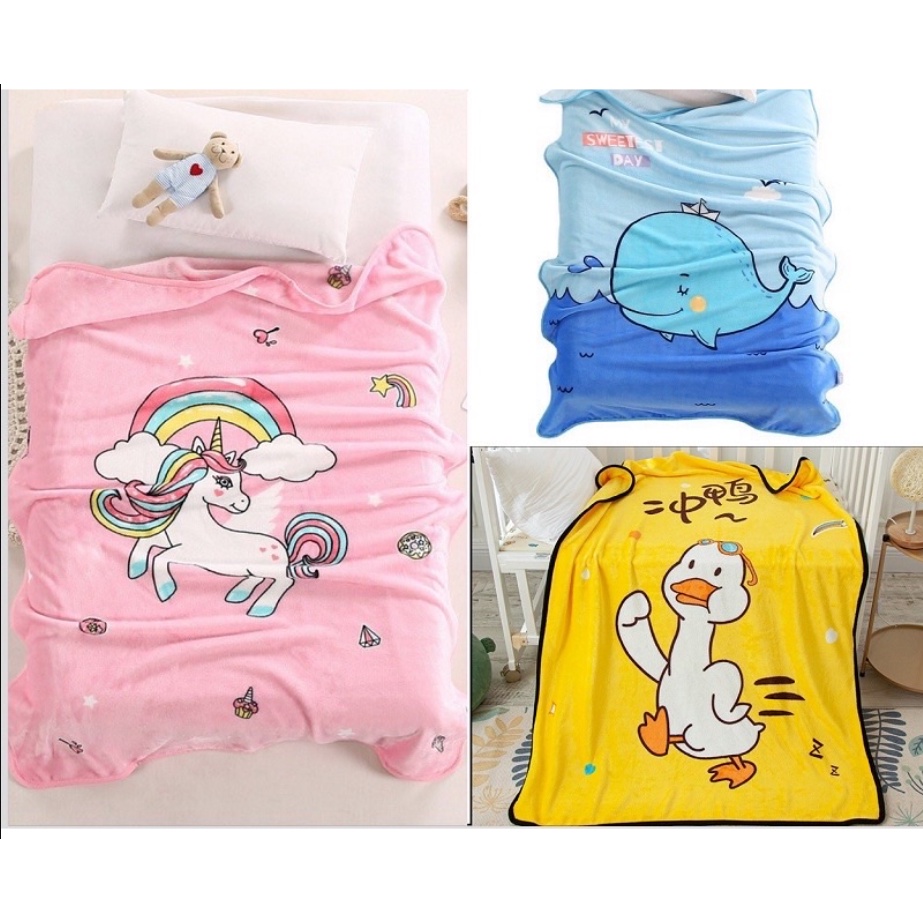 Chăn lông tuyết mềm mịn dễ thương cho bé (KT: 100x140cm)