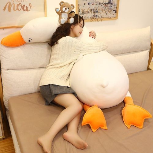 Gấu bông con vịt trầm cảm làm gối ôm mềm mịn xua tan căng thẳng mệt mỏi, vịt trầm cảm giải trí