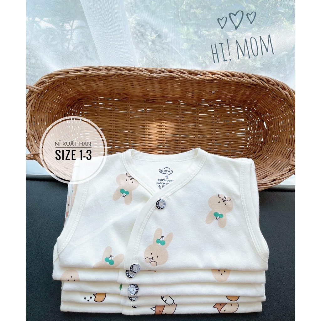 Áo Gile cotton Hàn Himom Kids cho bé trai/ bé gái