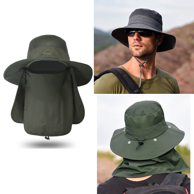 Mũ Tai Bèo Vành Rộng Phối Lưới Thoáng Khí Chống Tia UV Nhanh Khô