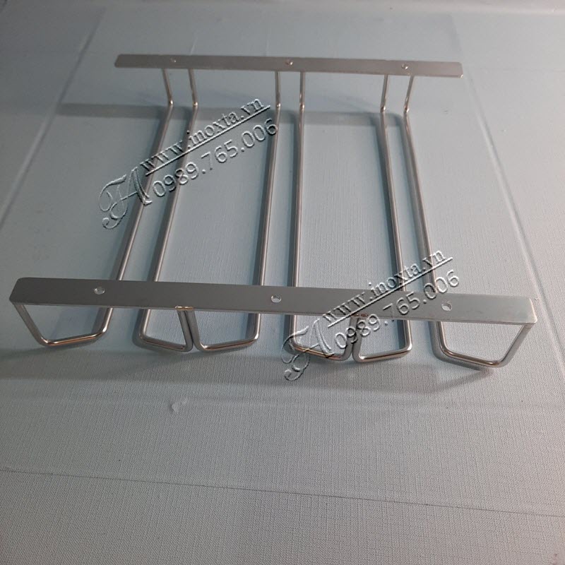 Kệ treo ly quầy bar Giá treo ly rượu vang Inox 304