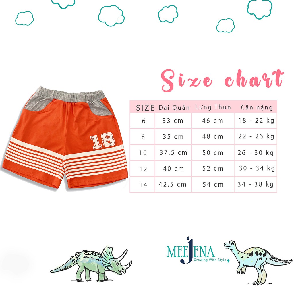 Quần Trẻ Em Bé Trai 18-38 kg - MEEJENA Vải 100% COTTON 4C - 900